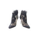 Jimmy Choo London Lace W/Suede Black Heels, Size:37