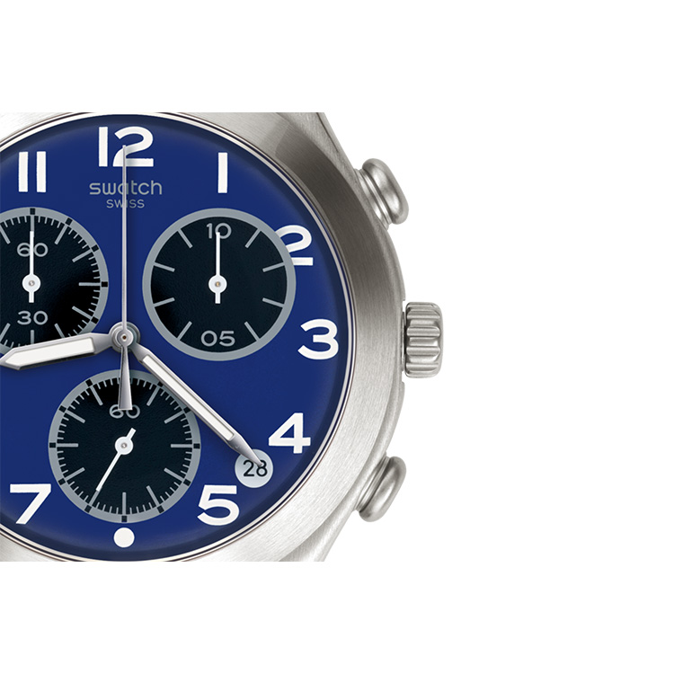 Swatch YCS594 Sweet Sailor Irony Stainless Steel Painted Water Resistant , Swiss Made V8