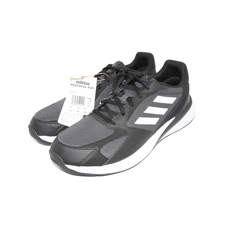 Adidas Response Run Color Black with Bottom  white/Black Stripe Eur: 47 1/3