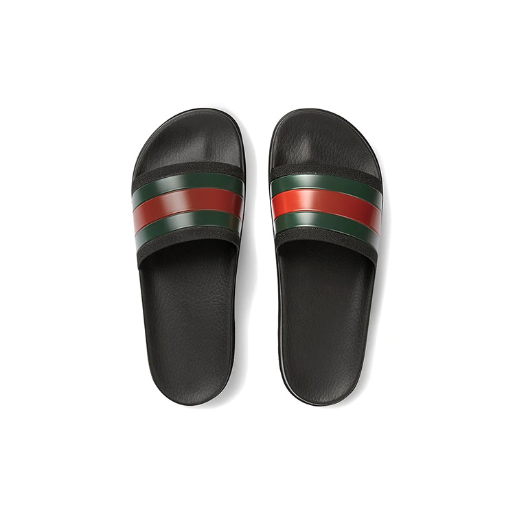 Gucci Black Pursuit Web Slides 429469GIB10