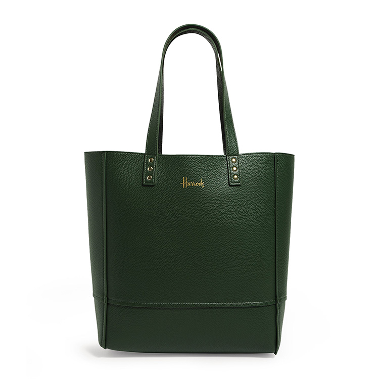 HARRODS Grained Fern Tote Bag FERN BLACK /GREEN TOTE 68-30418J
