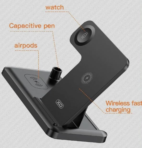 XO- 4 in 1 Wireless Charger WX033 15W Black