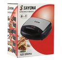 Sayona Sandwich Maker Set 6 in 1 - 800W