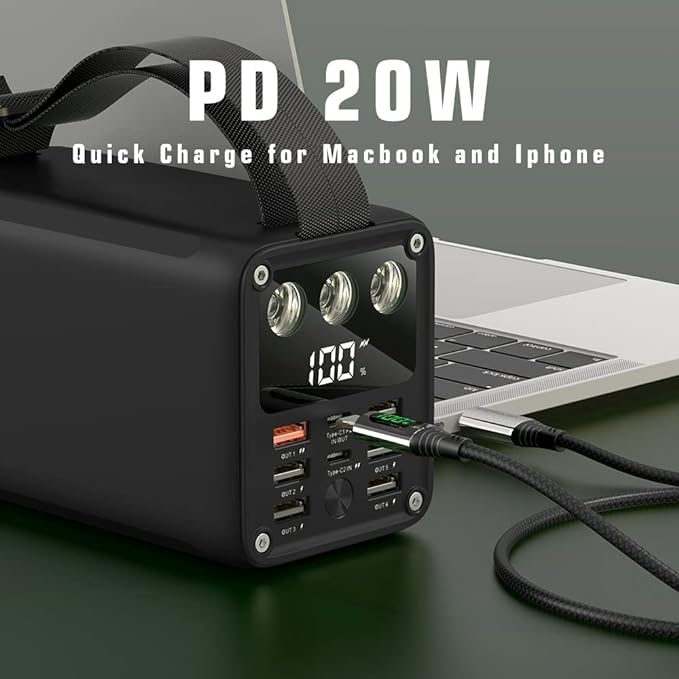 60000 mAh Power Bank & Light