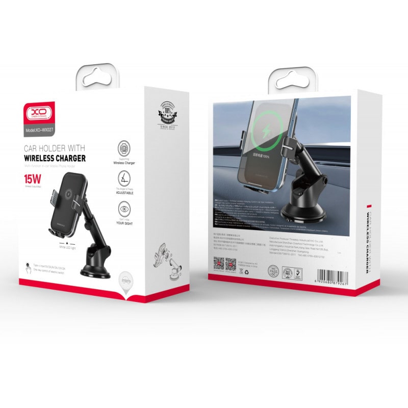 Wireless Charging Car Holder 15W - XO WX036