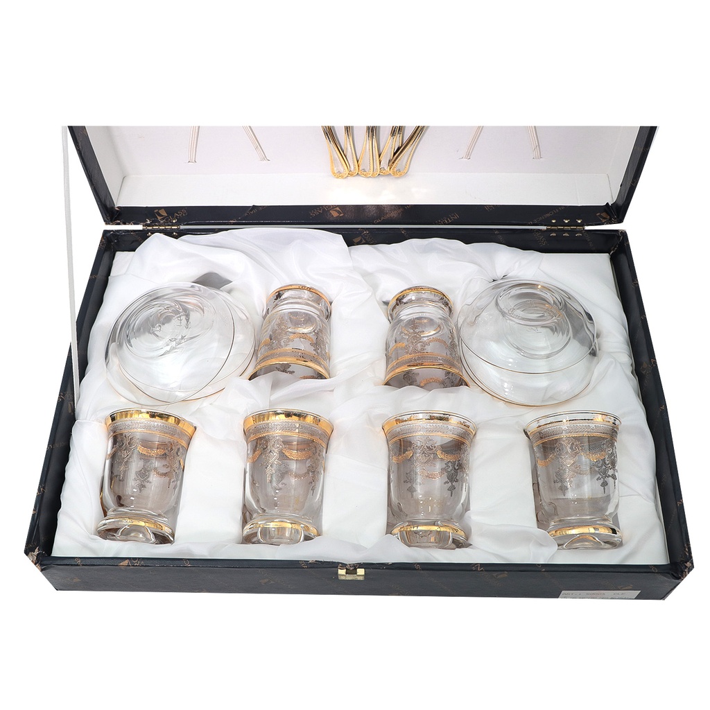 Pilsco Glass Tea 12 Pcs Set with 9 Spoon