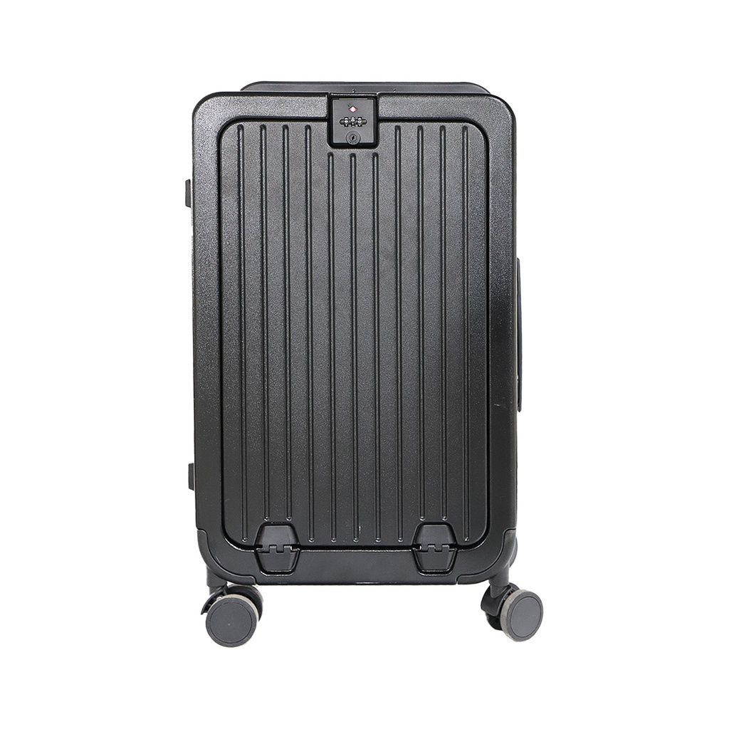 Luggage ABS Material Hard Trolley Travel Double Zipper Plastic Suitcase Luggage with 3 digit Locks