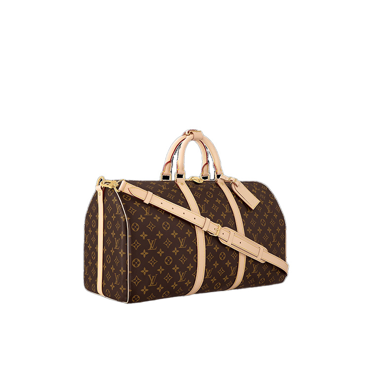 Louis Vuitton Brown Canvas Monogram Keepall 60 Bandouilere Travel Bag