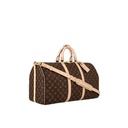 Louis Vuitton Brown Canvas Monogram Keepall 60 Bandouilere Travel Bag
