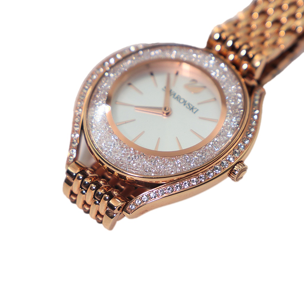 Swarovski cas Stainless Steel, Suiss Made , 50 Meter Water Resistant Golden Color