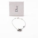 Miss Dior Black Crystal Silver Womens Bracelet