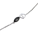 Miss Dior Black Crystal Silver Womens Bracelet