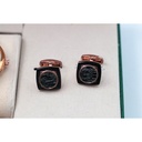 Beautiful Watch Gift Set, Cufflinks + Pen * Copper Color Diamon Deor