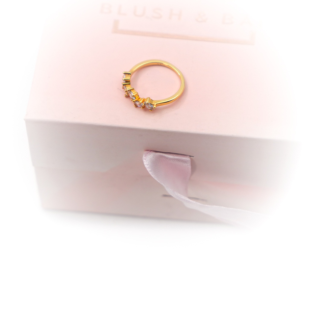 Blush & Bar Gold Ring