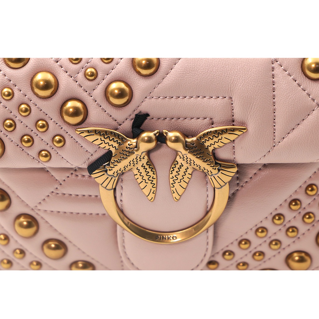 Pimko Love Mini Puff Woven Studs Handbag CI PE 21 Plit 1P2259 Y6YW Black