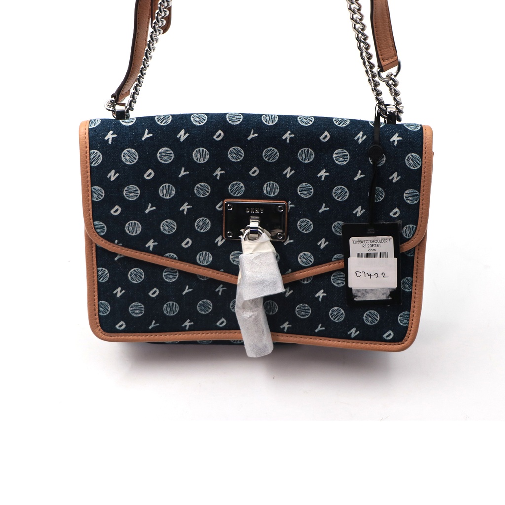 DKNY ELissa Large Shoulder/Crossbody Bag -Denim 27 x 17 x 8 cm