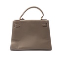 Grey Leather Crossbody Purses Top Handle Small Handbags