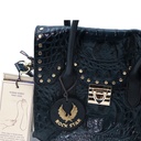 Punk 01 Womens Handbag, Baby Croco, Midnight Blue 890349790264