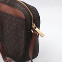 Michael Kors jet large Logo Crossbody Bag + Wallet Brown Gold Toned