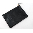 Rachel Zoe 2020 9 Inch Black Croc/Reptile  Cosmetic Bag