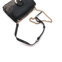DKNY Black Signature PVC And Leather Von Flap Shoulder Bag