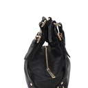 Michael Kors Bedford Black Bowling Satchel Leather