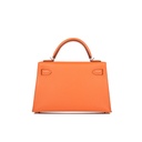 Hermès Orange Verso Sellier Mini Kelly 20cm of Chevre Leather with Palladium Hardware **Copy**