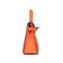 Hermès Orange Verso Sellier Mini Kelly 20cm of Chevre Leather with Palladium Hardware **Copy**