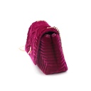 Ted Baker Women Purple Velvet Quilted Crossbody Bag