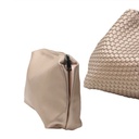 Sunday Monday Pun Pun Fabric Shoulder Bag + Mini Bag - Sand Color