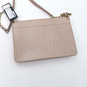 Tweed Cross Body Leather Bag with Leather Shoulder Straps Rest And Chain