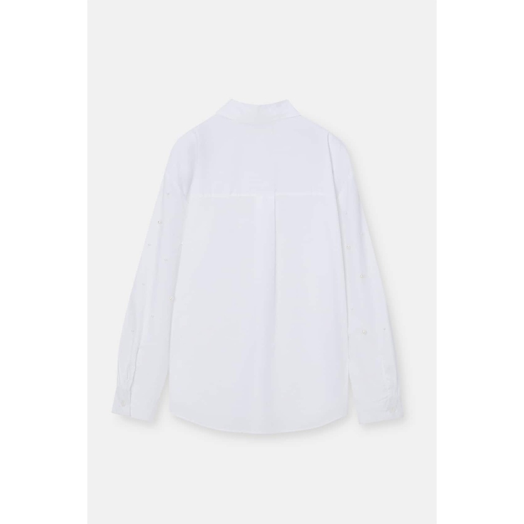 PULL&BEAR Long Sleeve Shirt with Beaded Details Size - M
