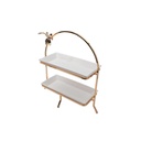 Ele 4PM Luxury Gold Stand Tray with Dragonfly 37x18.5 40cm