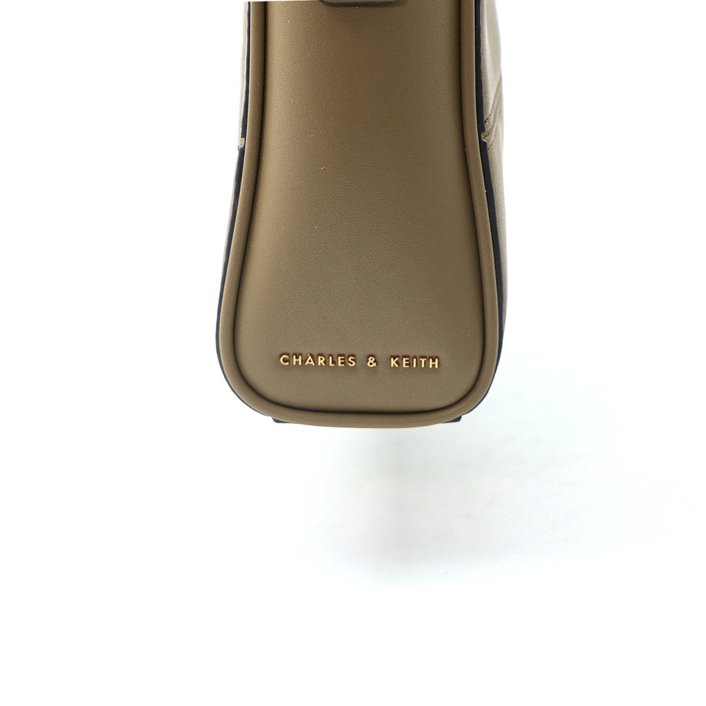Charles & Keith Textured Panelled Top Handle Bag