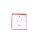 BZQF Earring Necklace Ring Set White Jewelry