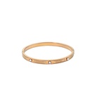 Aigner Love Double Crystal Gold Toned Bracelet Bangle
