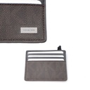 Michael Kors Jet Set Grey/ Black Leather Card Case Wallet Brown