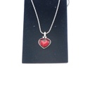Swarovski Oceanic Red Heart pendant Necklace Rhodium Plated