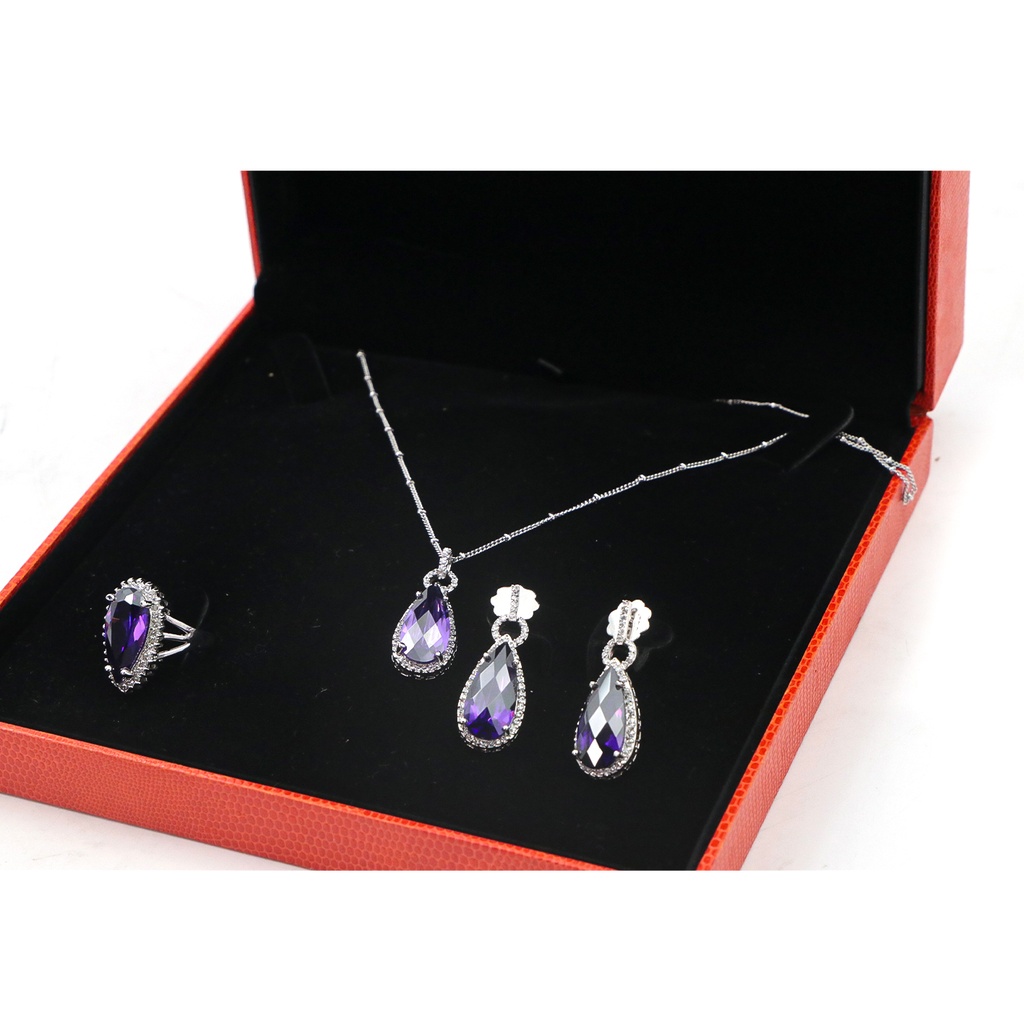 Hamaster Pear Shape Zircon  Framed Set