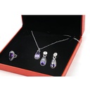 Hamaster Pear Shape Zircon  Framed Set