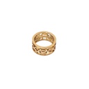 Aigner Crystals Gold Tone Ring Size: 54