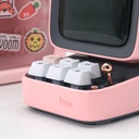 Divoom Ditoo Retro Pixel Art Game Bluetooth Speaker with 16X16 LED App controlled Front Screen (Pink)