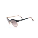 Tom Ford Oval Sunglasses TF438 Angela 01F Black/Gold/Havana FT0438
