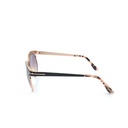 Tom Ford Oval Sunglasses TF438 Angela 01F Black/Gold/Havana FT0438
