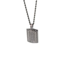 Kay Silver Square Shape Simple Pendant  Necklace Charm