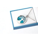 Paua  Shell Necklace Abalone Rhodium Plated Necklace PS200592