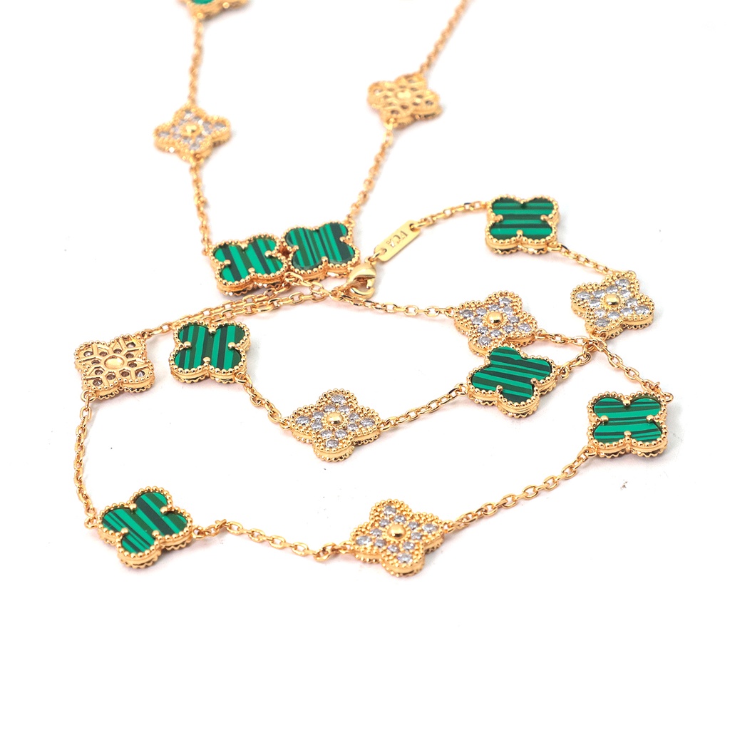Bracelet + neckpiece green Gift set