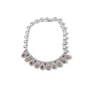 Silver Diamond Necklace Accessories Set
