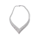 silver diamond necklace accessories set
