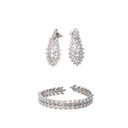 silver diamond necklace accessories set